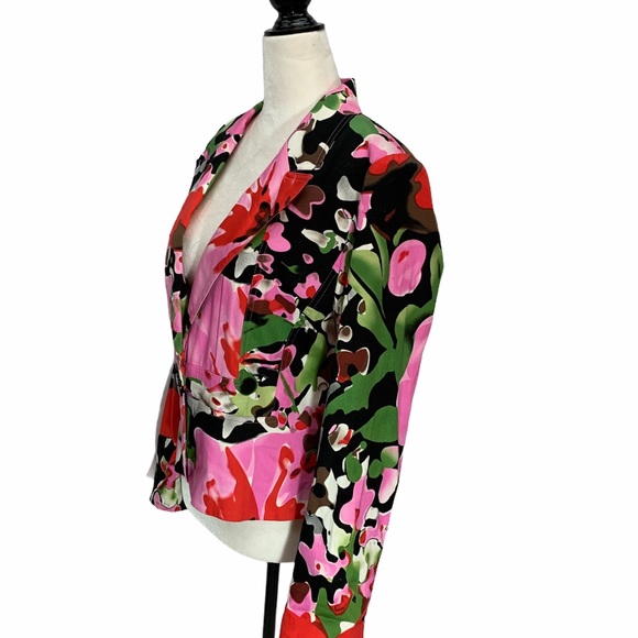 Insight New York Floral Cotton Abstract Blazer 8 - Picture 5 of 12